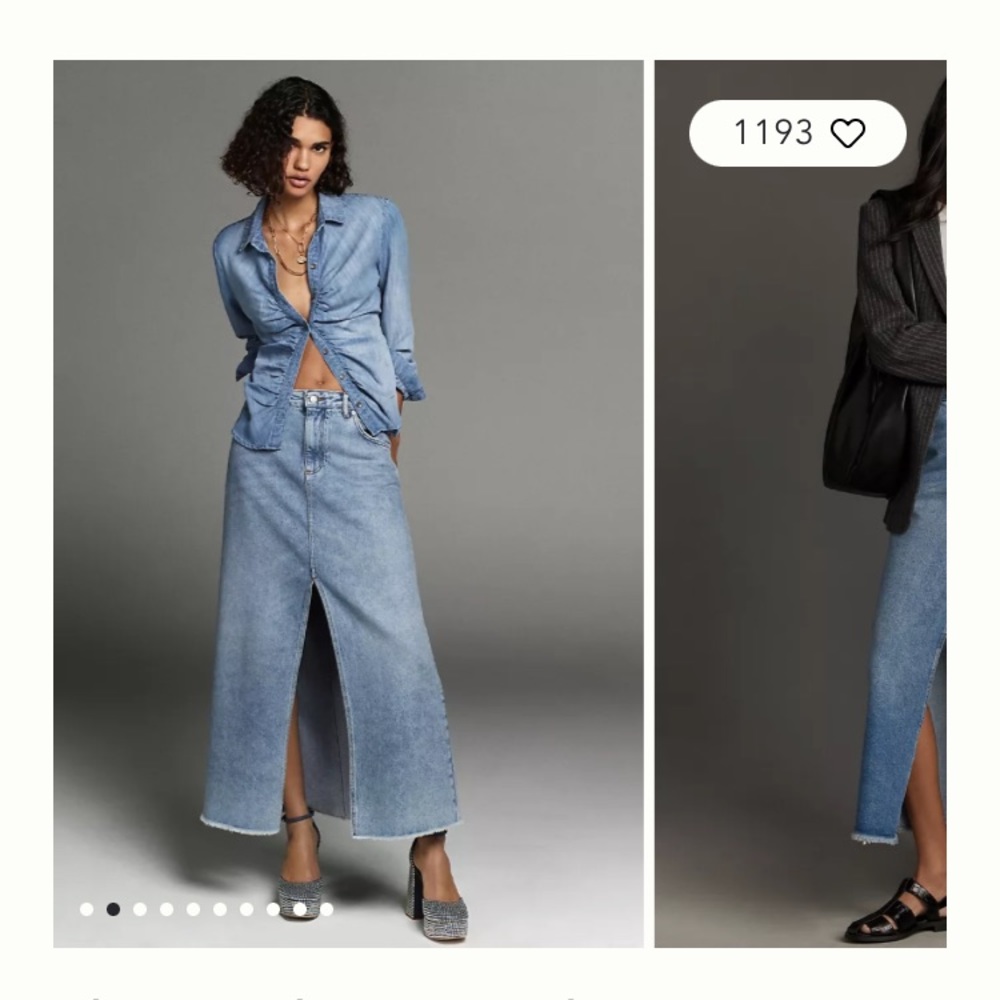 Pilcro ‘The Madi’ Front Slit Denim Skirt